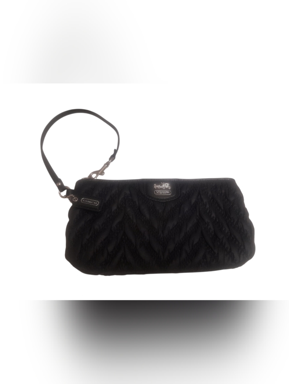 Coach Black Quilted Wristlet Clutch Y2K